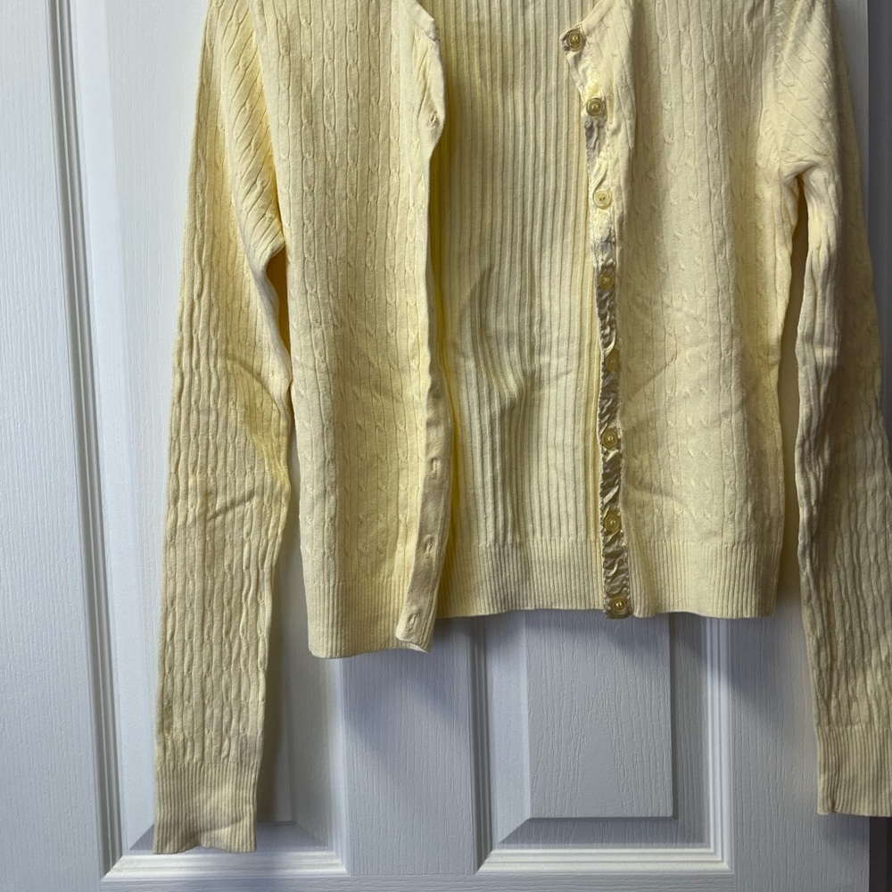 52 Weekends Ivory Ribbed Knit Cardigan - Picture 2 of 3